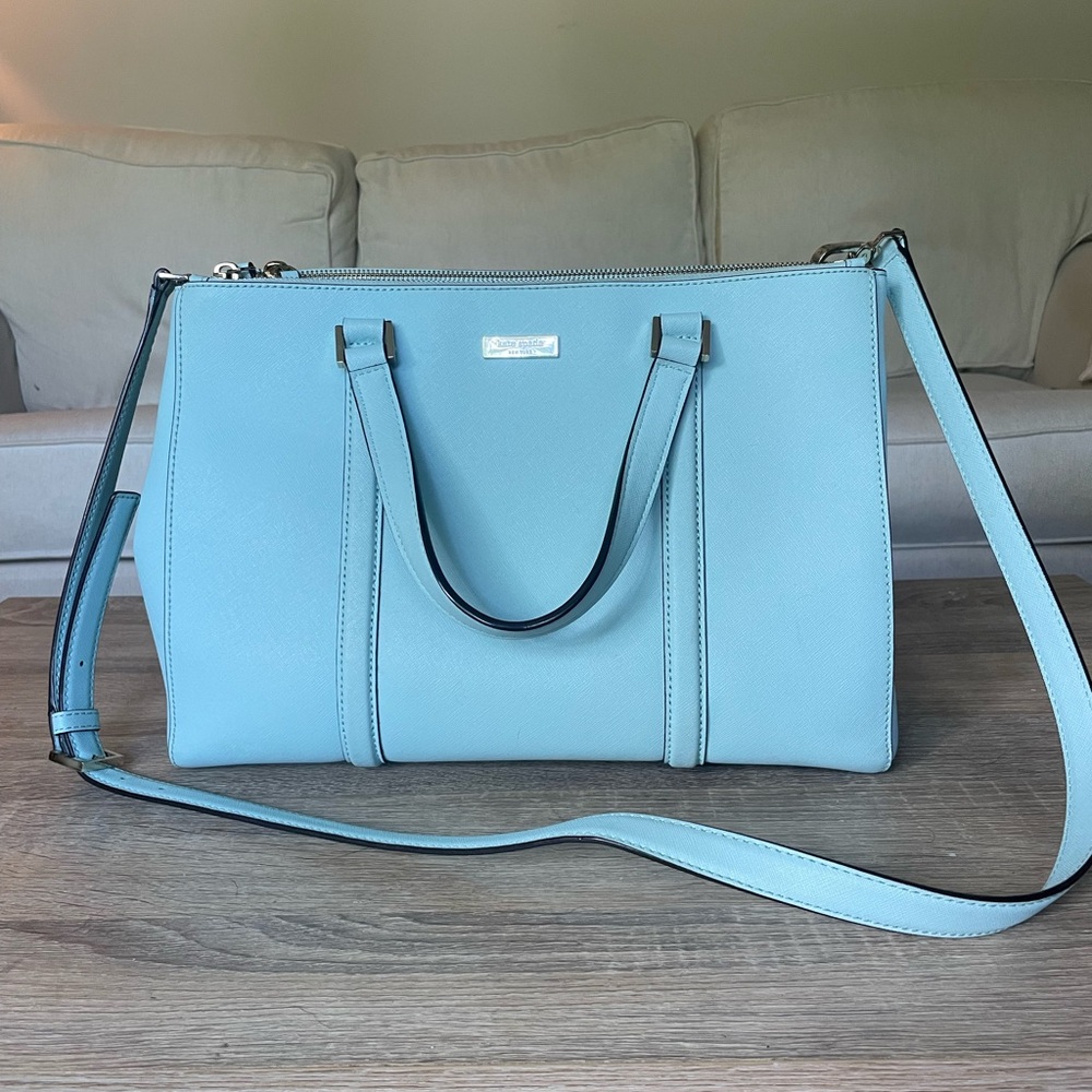 Kate Spade Blue Shoulder Bag with Minimalist Design